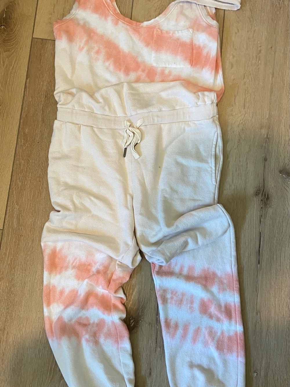 n:PHILANTHROPY Women’s Peach and Cream Tie-Dye Jumpsuit Romper